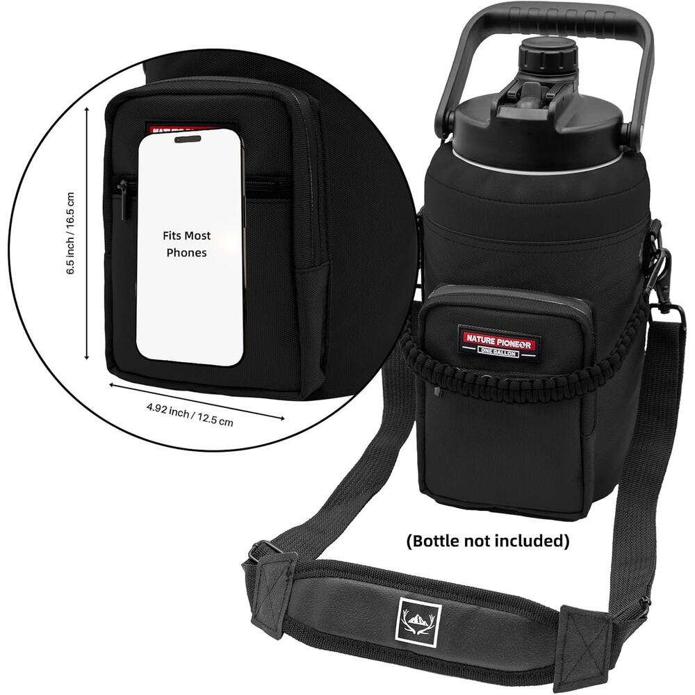 NATURE PIONEOR Water Bottle Holder With Adjustable Strap - Half/One Gallon (64/ - Picture 11 of 14